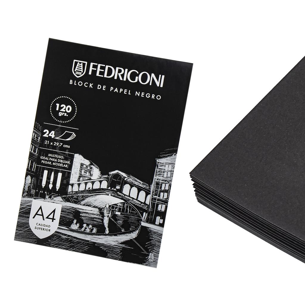 BLOCK PAPEL NEGRO A4. FEDRIGONI
