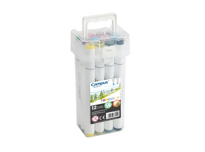 MARCADORES CAMPUS UNIVERSITY TOPICOLOR DOBLE PUNTA. CAJA X12