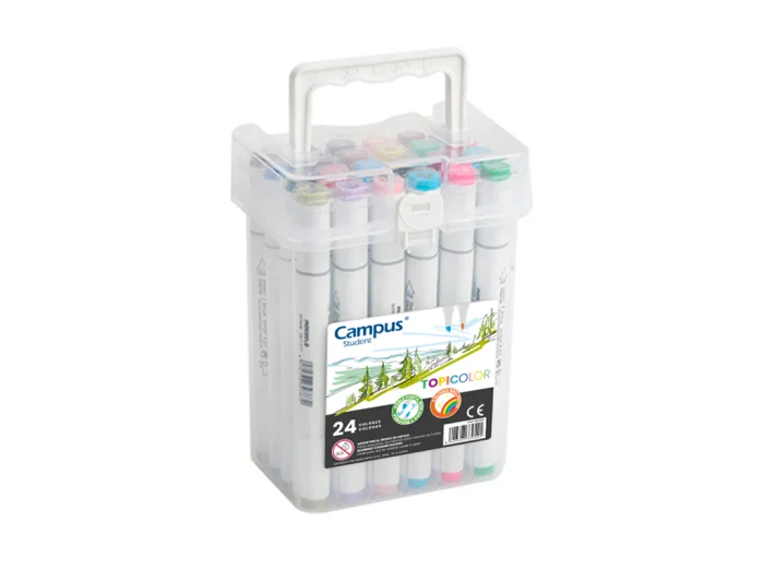 MARCADORES CAMPUS UNIVERSITY TOPICOLOR DOBLE PUNTA. CAJA X24