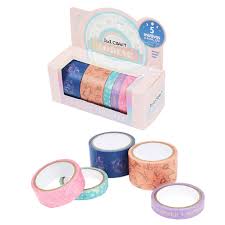WASHI TAPE IBI CRAFT, PACK X 5 UN., SERIE "ZODIAC"