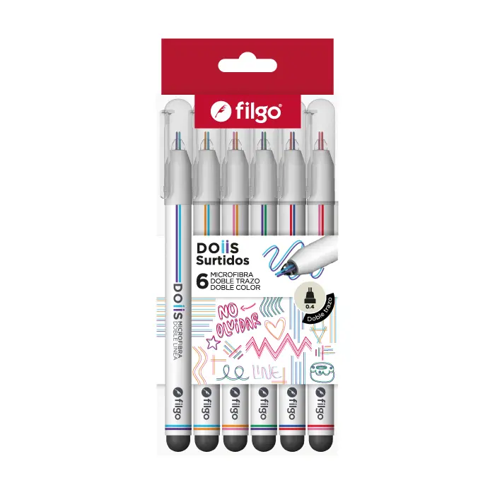 Microfibra Filgo doble linea doiis x6 