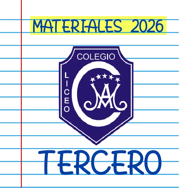 MATERIALES TERCER AÑO - CORAZÓN DE MARÍA 2026  