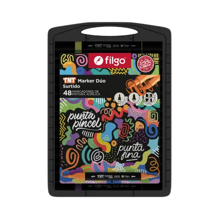 FILGO MARCADOR TNT DUO MARKET ESTUCHE PLASTICO X48