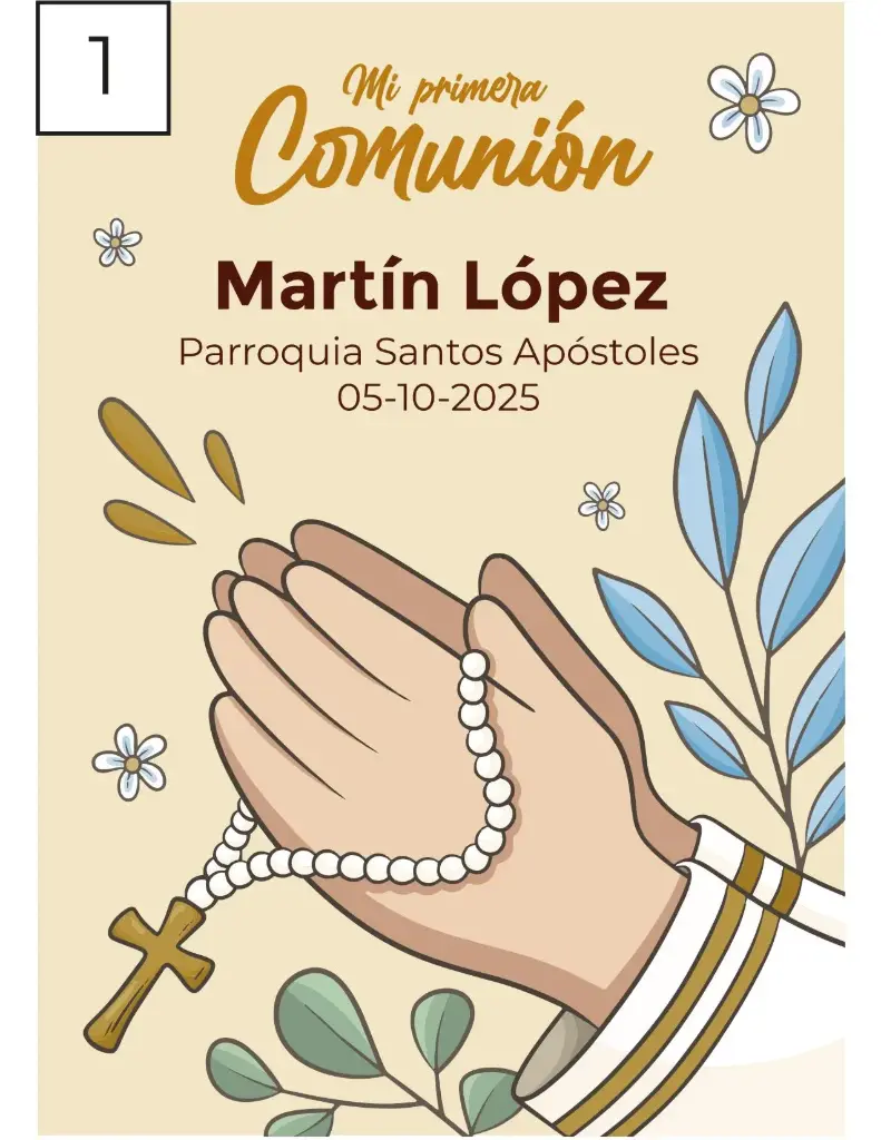 TARJETAS DE COMUNIÓN x80