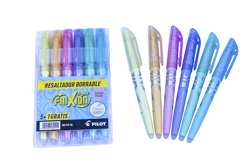 Resaltadores Pilot Frixion PASTEL BORRABLE. Estuche x6