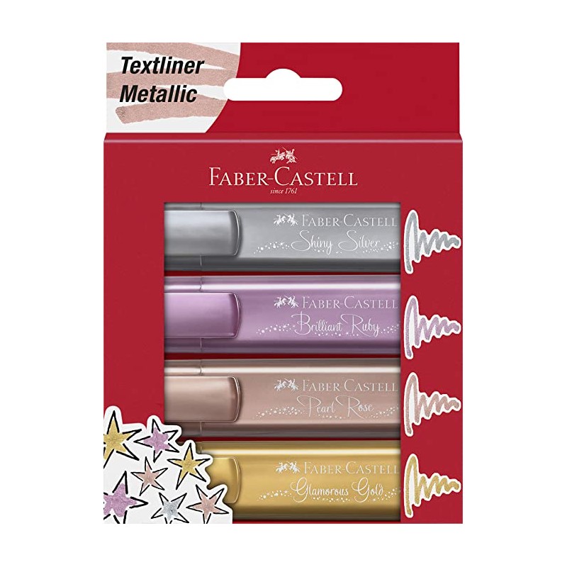 RESALTADORES FABER METAL X4. Clásico