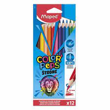 LAPICES DE COLOR MAPED. COLOR PEPS STRONG x12