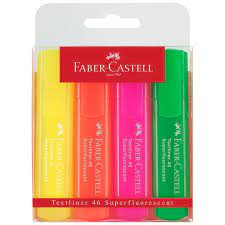 RESALTADORES FABER FLUO X4