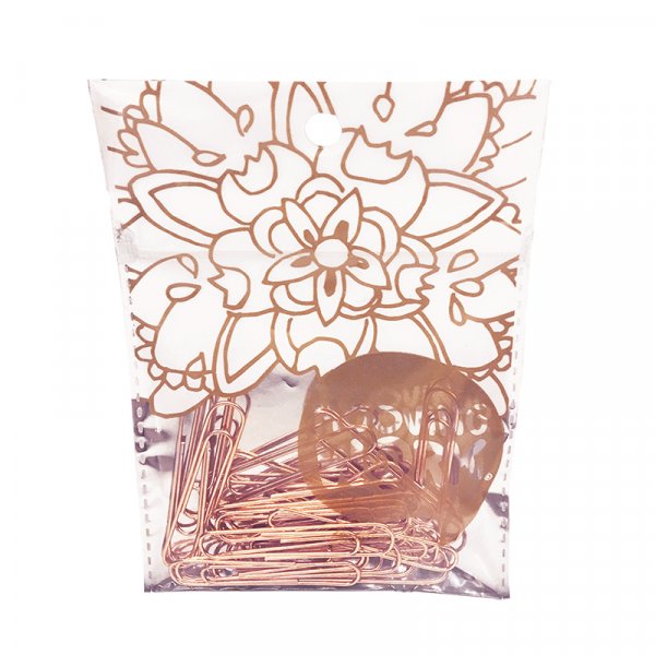CLIPS METALICOS MOOVING - GOLDEN ROSE 50MM X 20 UNI