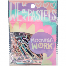CLIPS METÁLICOS MOOVING PASTEL. 50MM x25UNI