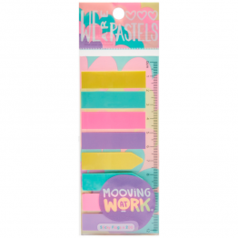 SET DE BANDERITAS MOOVING PASTEL. BLISTER X8