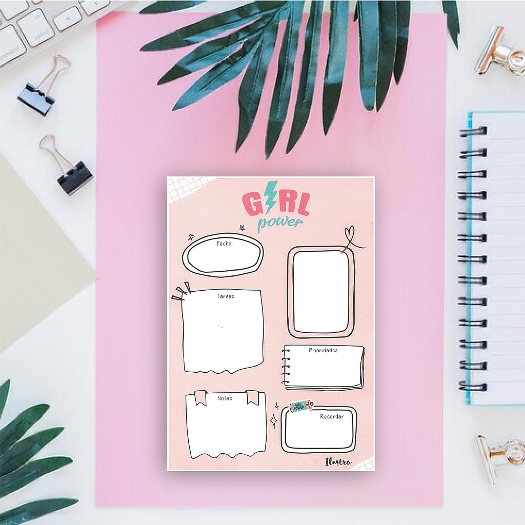 PLANNER SEMANAL ILUSTRA A5 - GIRL POWER