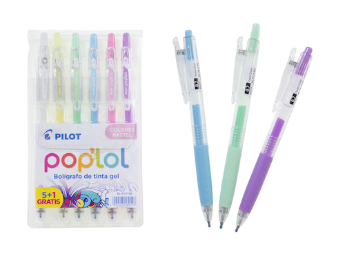 BOLIGRAFO POP LOL x6. COLORES PASTEL. COLORES PASTEL