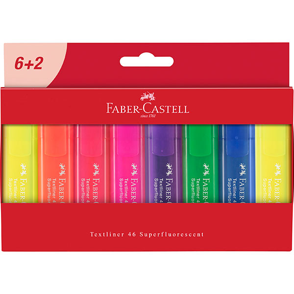 RESALTADORES FABER FLUO X8