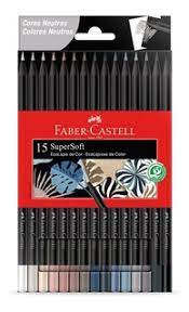 Lápices Faber Castell Super Soft NEUTROS. X15 