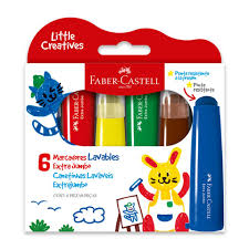 MARCADORES FABER CASTELL EXTRA JUMBO x6 - LITTLE CREATIVES