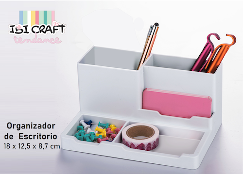 ORGANIZADOR PLASTICO DE ESCRITORIO. IBI CRAFT TENDANCE