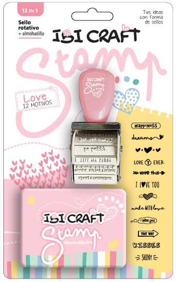 SELLO ROTATIVO IBI CRAFT C/12 DISEÑOS. LOVE