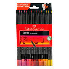 Lápices Faber Castell Super Soft COLORES CÁLIDOS X15
