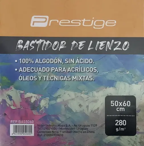 bastidor 50x60cm PRESTIGE 100% ALGODÓN. 280gr