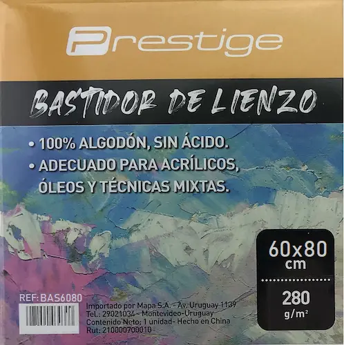Bastidor 60x80cm. 280gr. PRESTIGE. 100% algodón