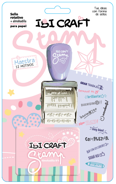 SELLO ROTATIVO IBI CRAFT C/12 DISEÑOS. MAESTRA