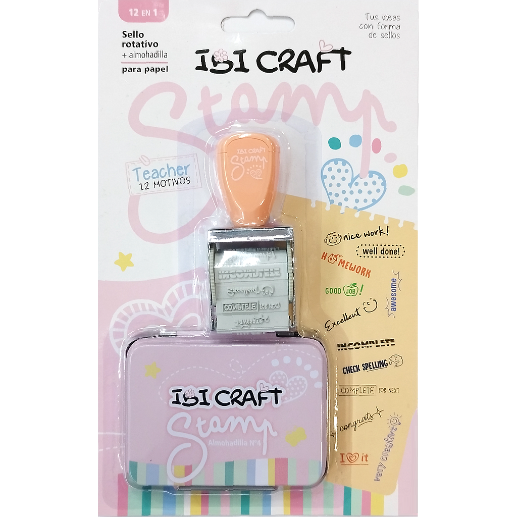 SELLO ROTATIVO IBI CRAFT C/12 DISEÑOS. ENGLISH