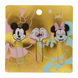 Clips metálicos MOOVING MAW Mickey Mouse. Blister x3