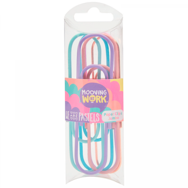 Clips metalicos GIGANTES MOOVING PASTEL x6