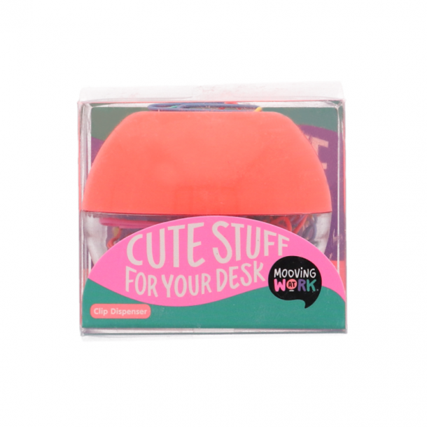 Dispensador de clips MOOVING MAW. CLIPS INCLUIDOS  28mm X100