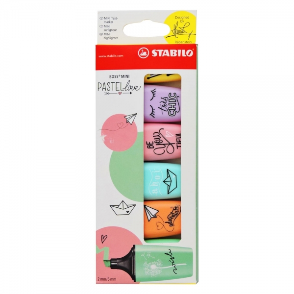 RESALTADOR STABILO BOSS MINI PASTEL X6