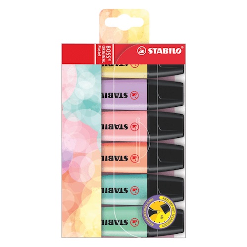 RESALTADOR STABILO BOSS PASTEL X6