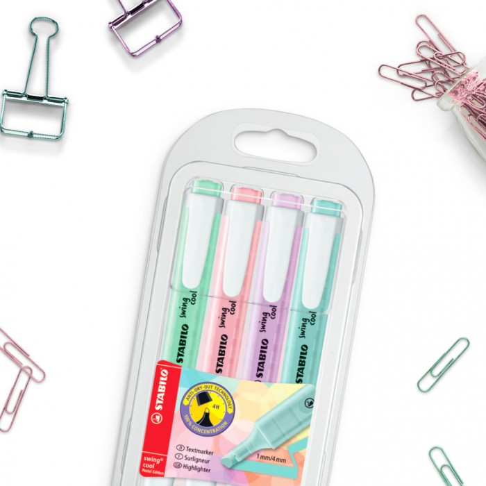 RESALTADOR  STABILO SWING COOL PASTEL X4