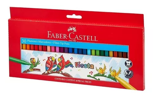 Marcadores Faber Castell finos x30