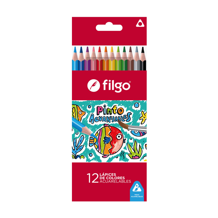 Lápices de color FILGO Acuarelables x12