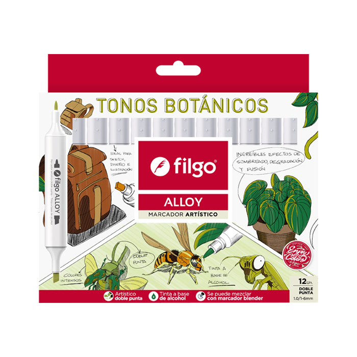 MARCADOR ARTISTICO FILGO ALLOY TONOS BOTÁNICOS