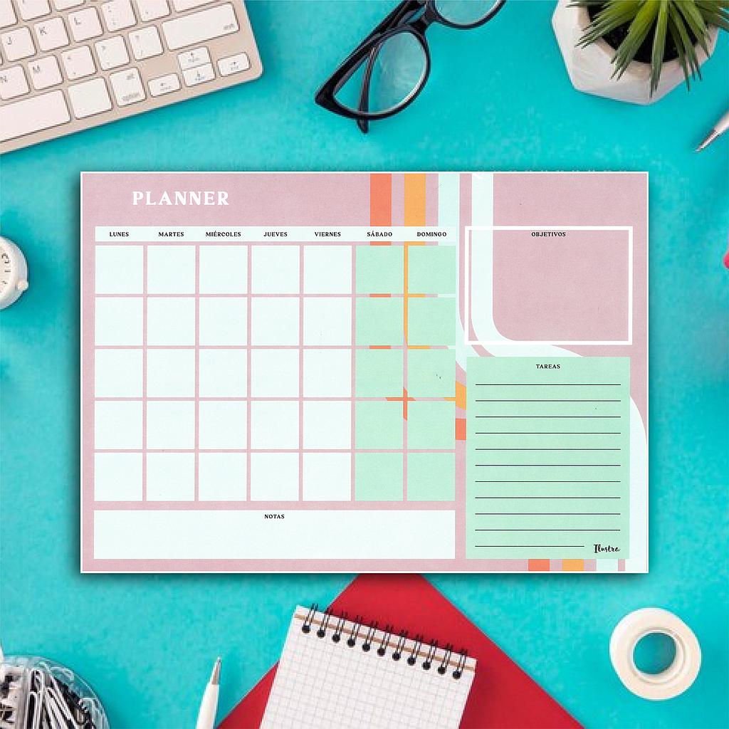 PLANNER SEMANAL ILUSTRA A4 - RETRO
