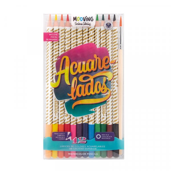 LAPICES ACUARELABLES MOOVING X12
