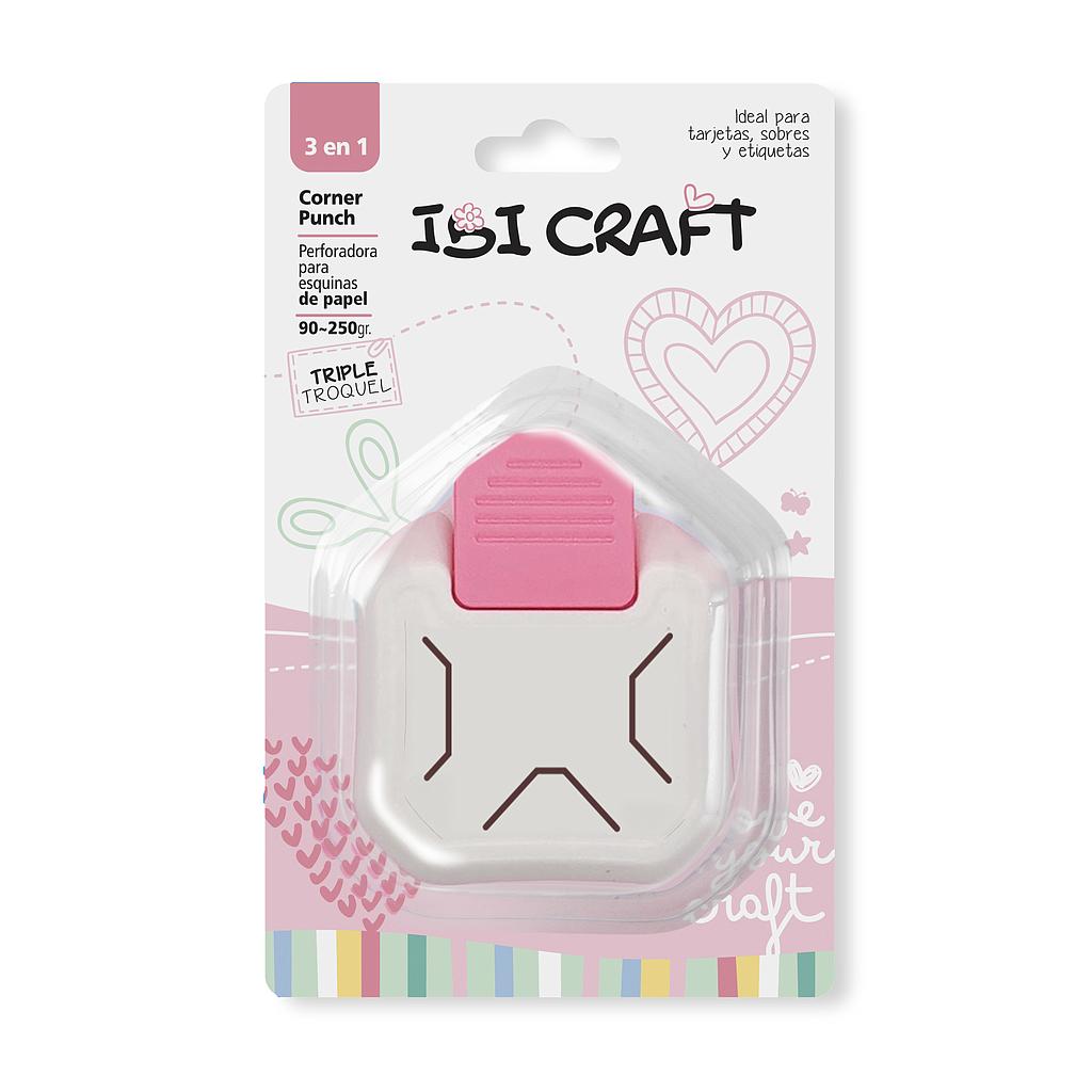 PERFORADORA DE ESQUINAS IBI CRAFT C/3 DIFERENTES APERTURAS DE CORTE RECTO