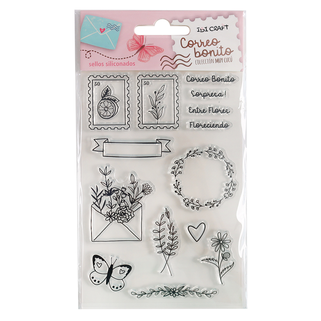 SELLOS CRISTAL P/BASE ACRILICA IBI CRAFT - SERIE "CORREO BONITO"