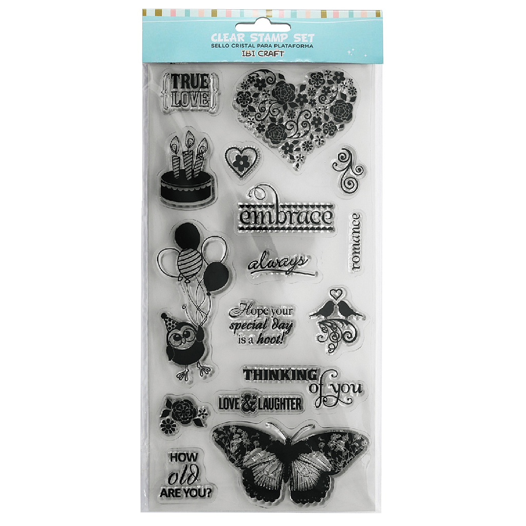 SELLOS CRISTAL P/BASE ACRILICA IBI CRAFT - SERIE "AMOR"