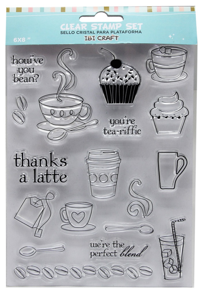 SELLOS CRISTAL P/BASE ACRILICA IBI CRAFT - SERIE "COFFEE"