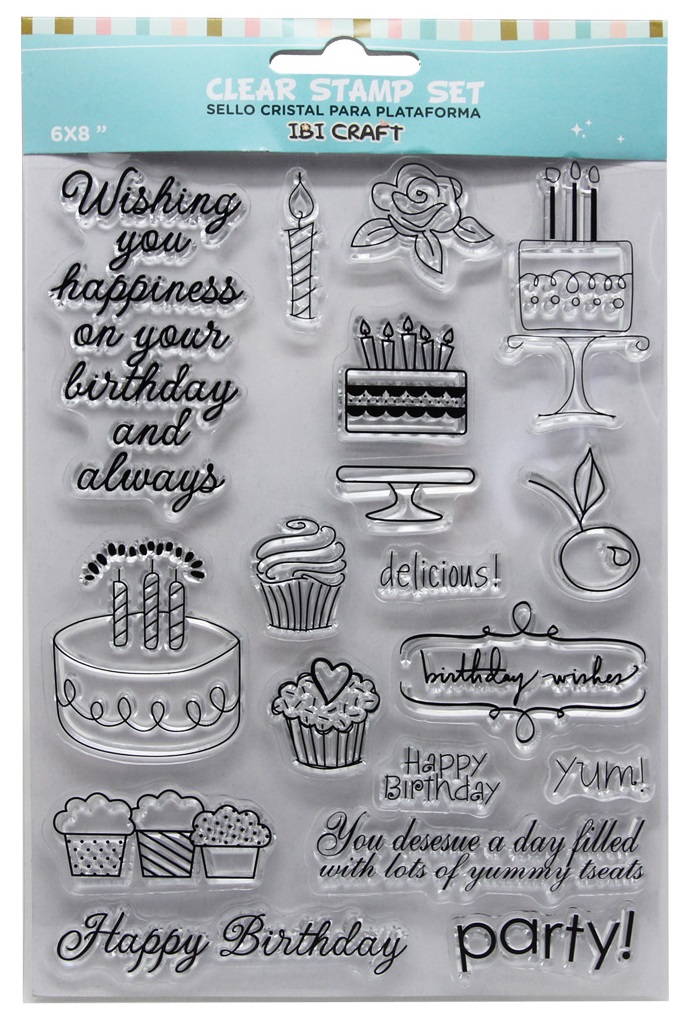 SELLOS CRISTAL P/BASE ACRILICA IBI CRAFT - SERIE "CUMPLEAÑOS"