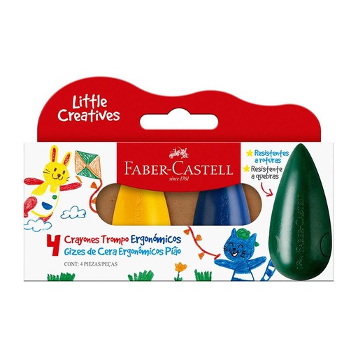 CRAYOLA ERGONÓMICA TROMPO X4 FABER CASTELL LITTLE CREATIVES