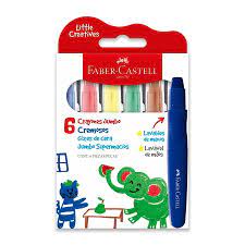 CRAYONES JUMBO CREMOSOS X6 FABER CASTELL - LITTLE CREATIVES