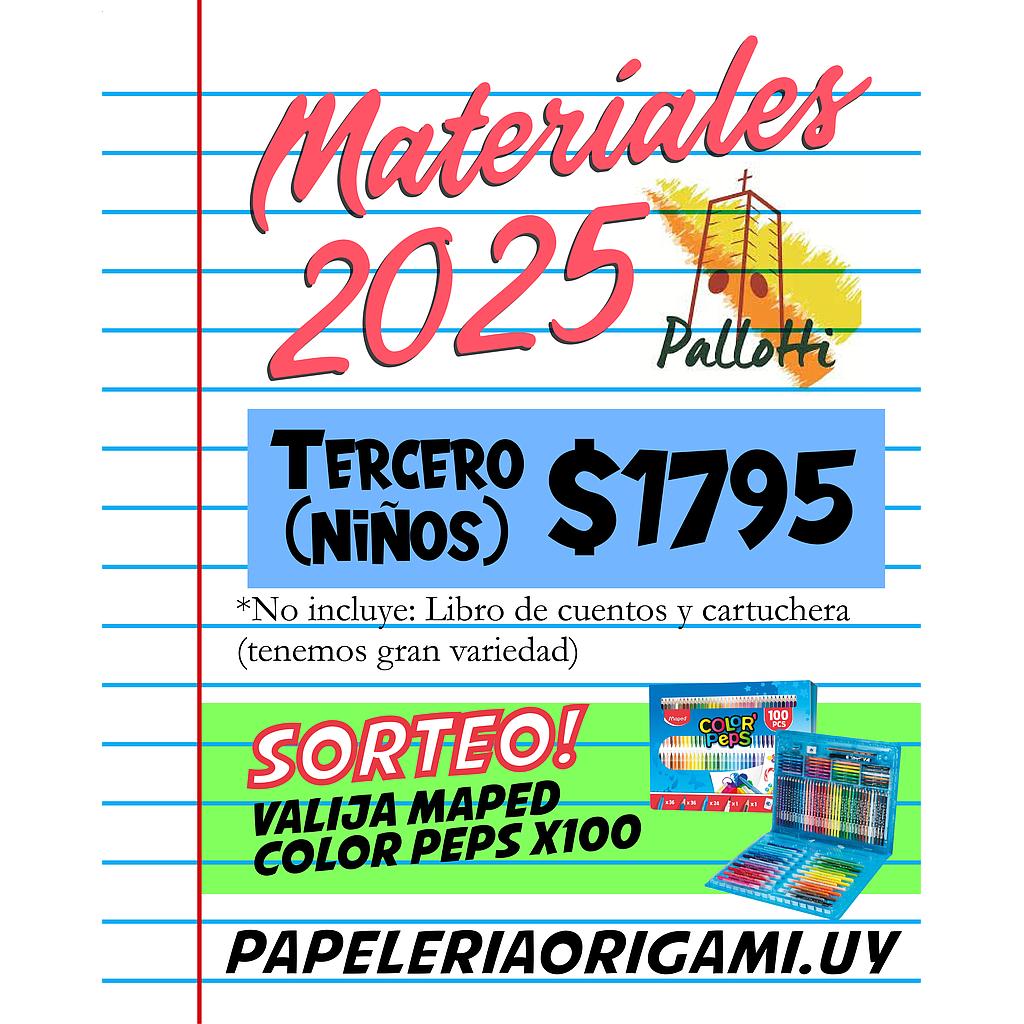 MATERIALES PALLOTTI 2025. TERCER AÑO (NIÑOS)