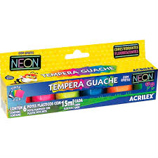  Tempera Acrilex NEON x6