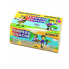 Tempera Acrilex x6 colores surtidos
