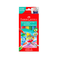 Lápices de color acuarelables Faber Castell x12