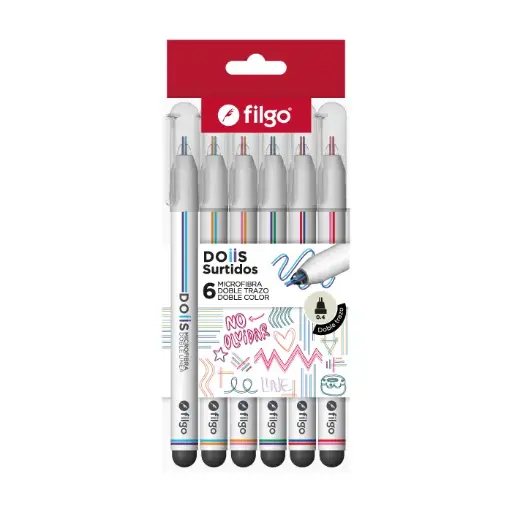 Microfibra Filgo doble linea doiis x6 